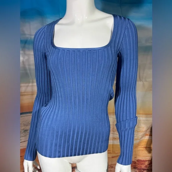 NWT Veronica Beard Clara Ribbed Top - Picture 7 of 10